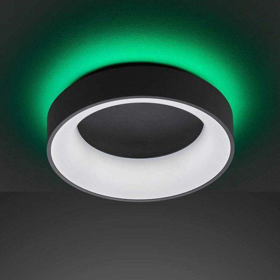 Deco Plafondlamp zwart Ø 45 cm met afstandsbediening - Dimbaar wit licht - Achtergrondverlichting Plafondlampen led.gl