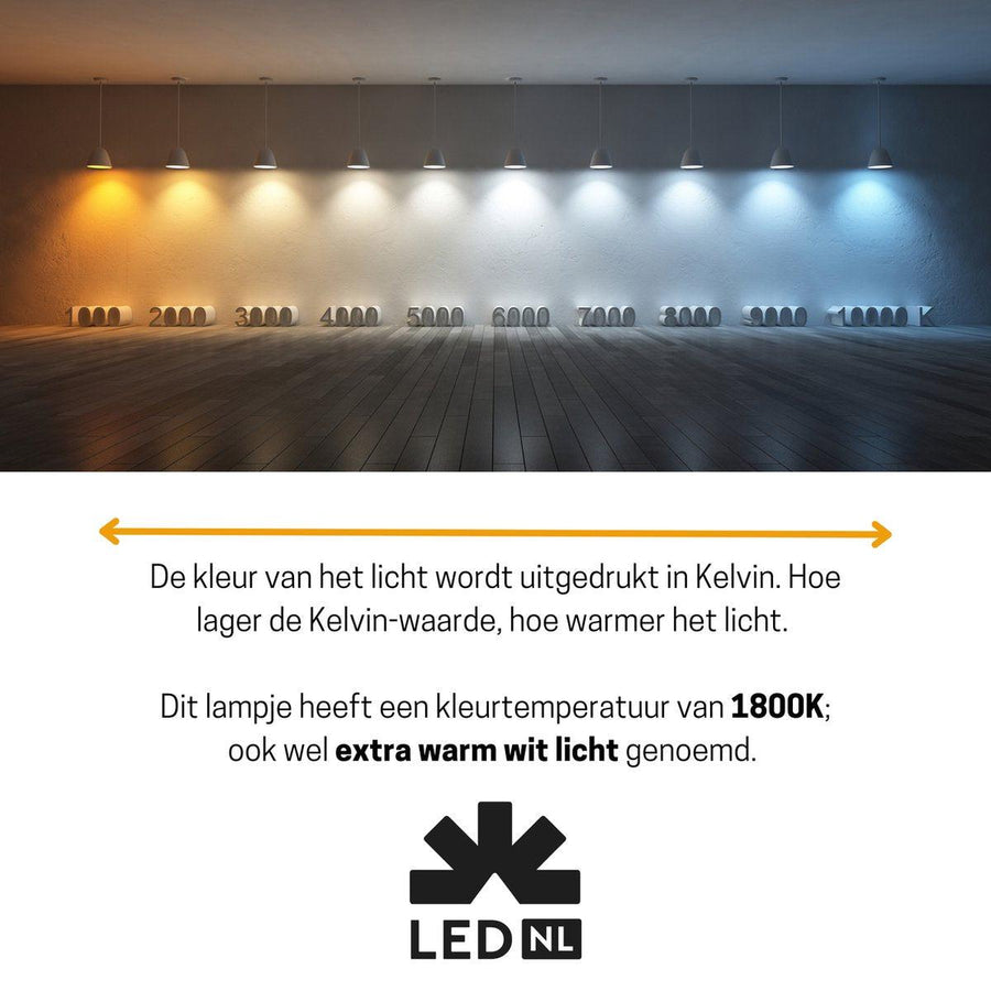 LED Lamp goud E27 - Gloeilamp design - Dimbaar extra warm wit - 1800K Decoratieve Lichtbronnen led.gl
