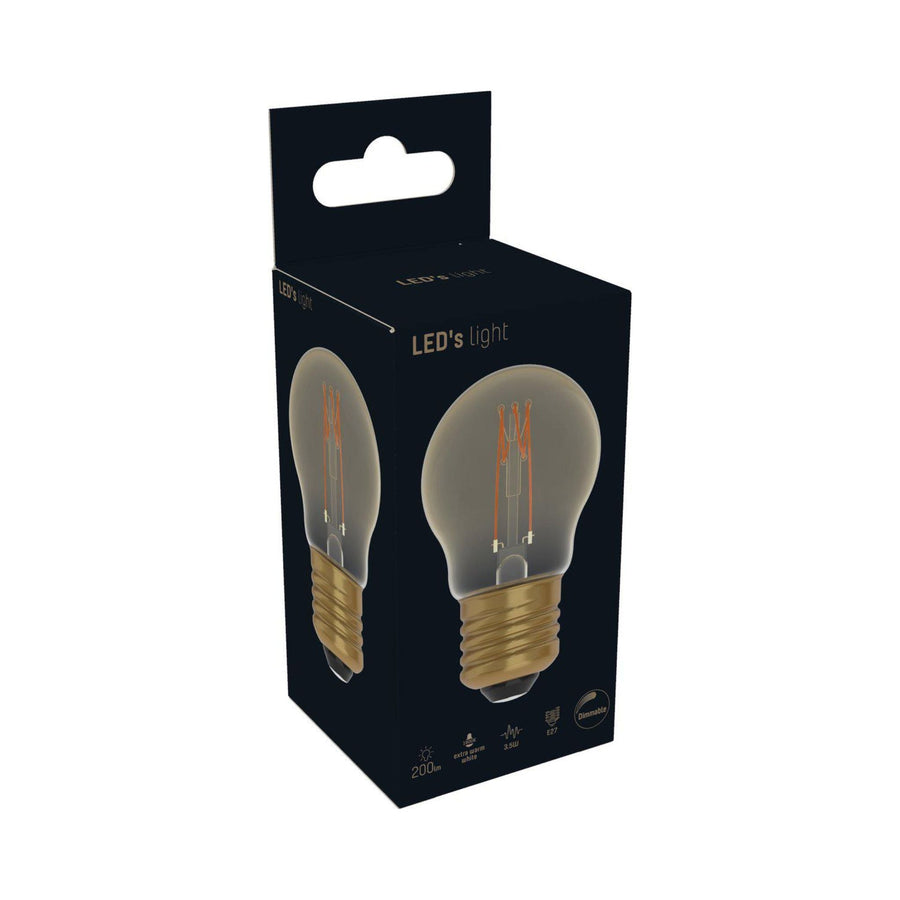 LED Lamp goud E27 - Gloeilamp design - Dimbaar extra warm wit - 1800K Decoratieve Lichtbronnen led.gl