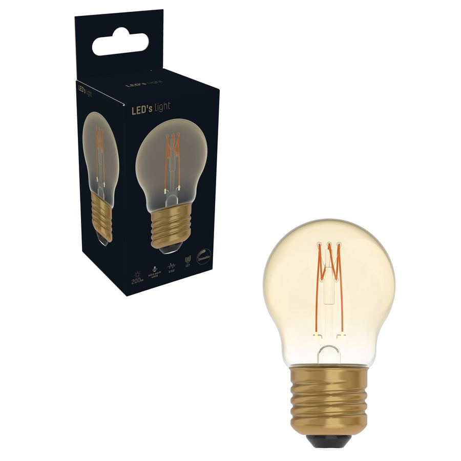 LED Lamp goud E27 - Gloeilamp design - Dimbaar extra warm wit - 1800K Decoratieve Lichtbronnen led.gl