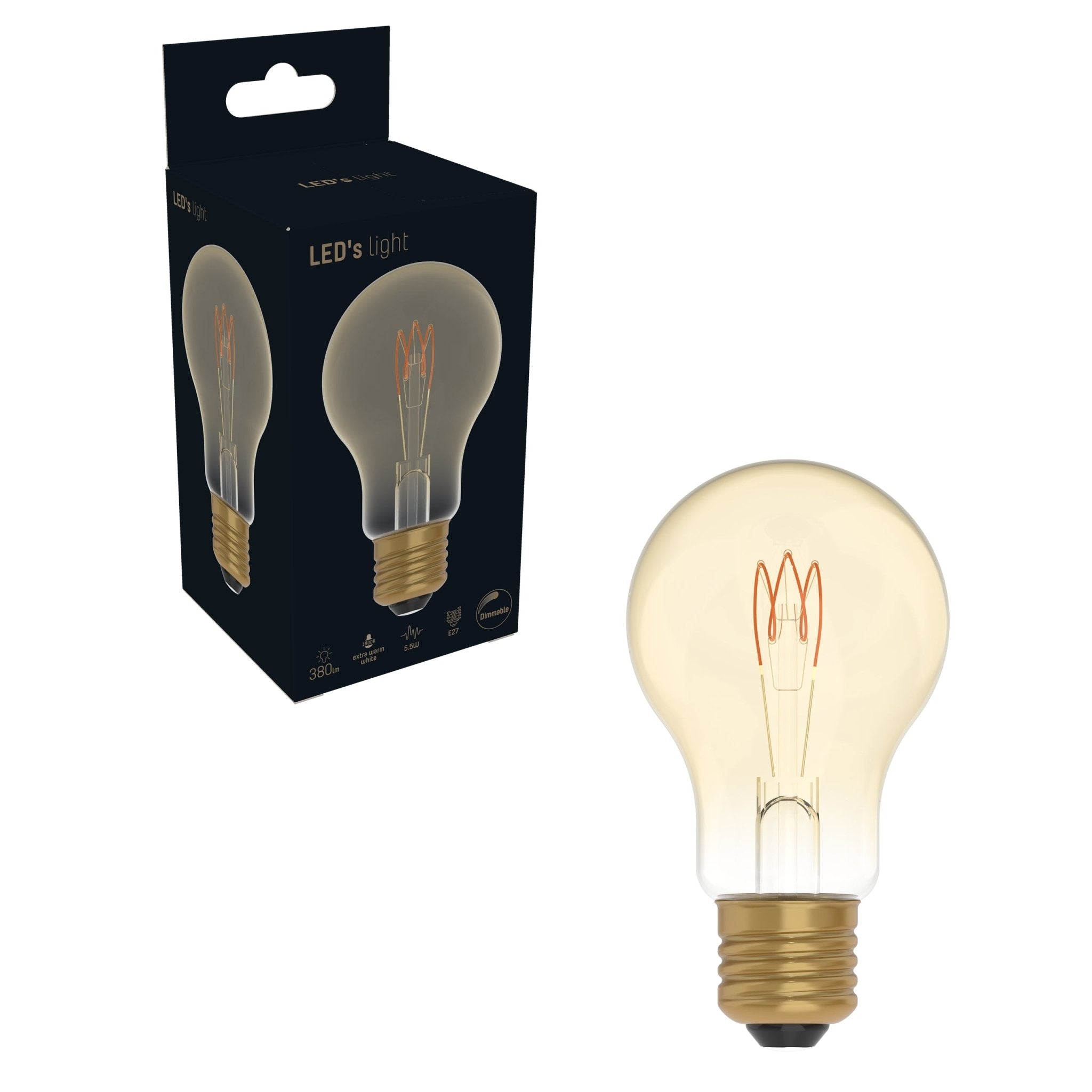 LED Lamp E27 goud - Vintage design - Dimbaar extra warm wit licht Decoratieve Lichtbronnen led.gl