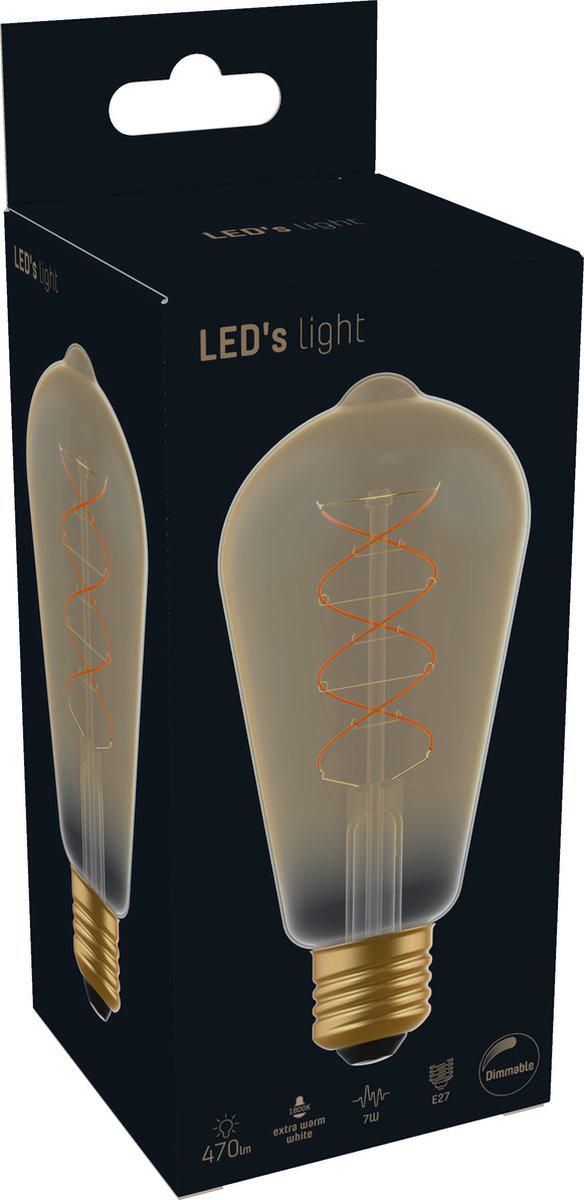 DecoDim LED Lamp Goud E27 - Dimbaar - Extra warm wit - ST64 Edison - 4W (25W) Decoratieve Lichtbronnen led.gl