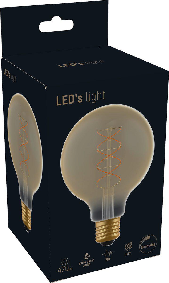 DecoDim LED Lamp Goud E27 - XL Ø 9.5 cm - Dimbaar - Extra warm wit - 5W (25W) Decoratieve Lichtbronnen led.gl