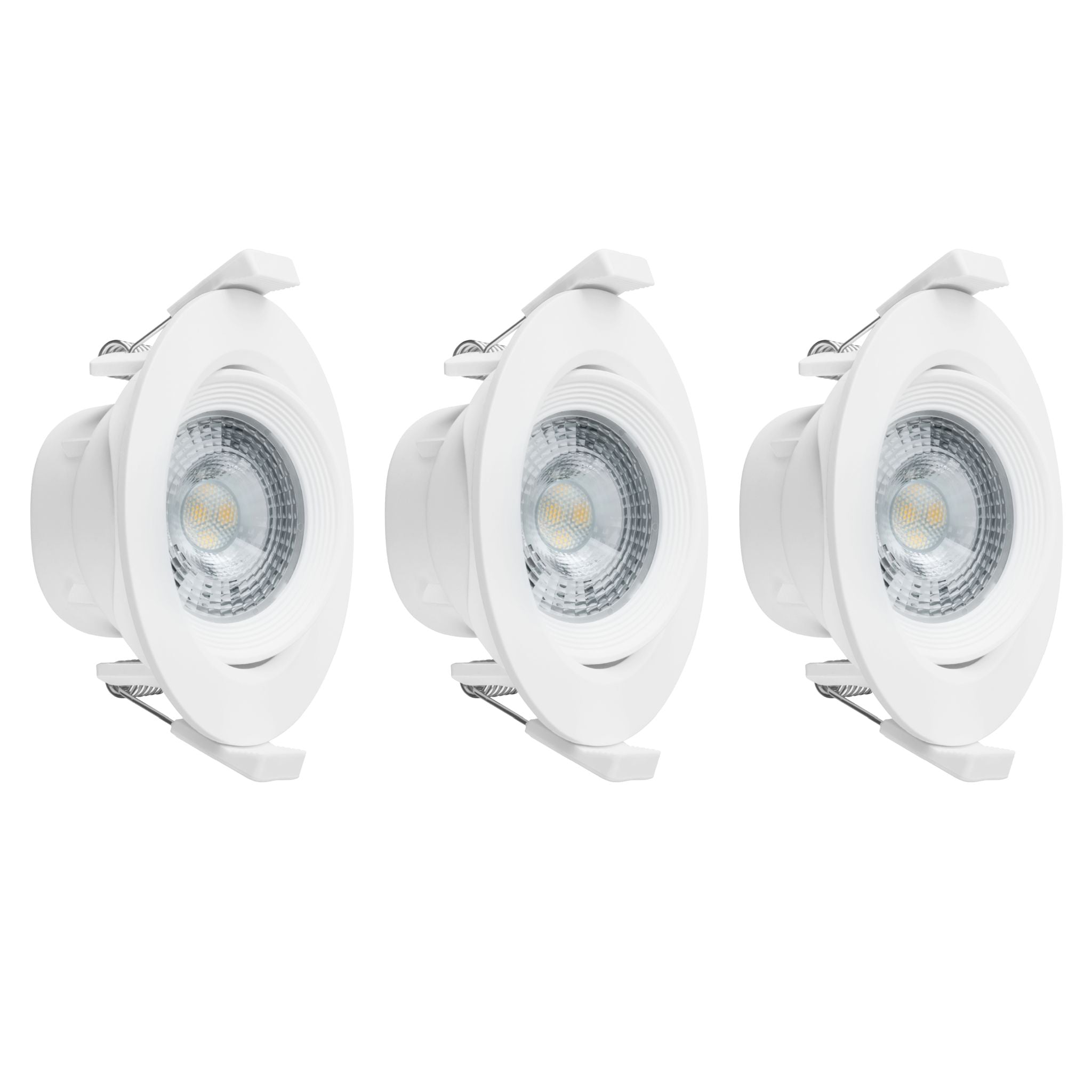 LED's Light 3-pack DimPro LED Inbouwspots Wit - Ø 68mm - Kantelbaar - Dimbaar - Warm wit Inbouwspots led.gl