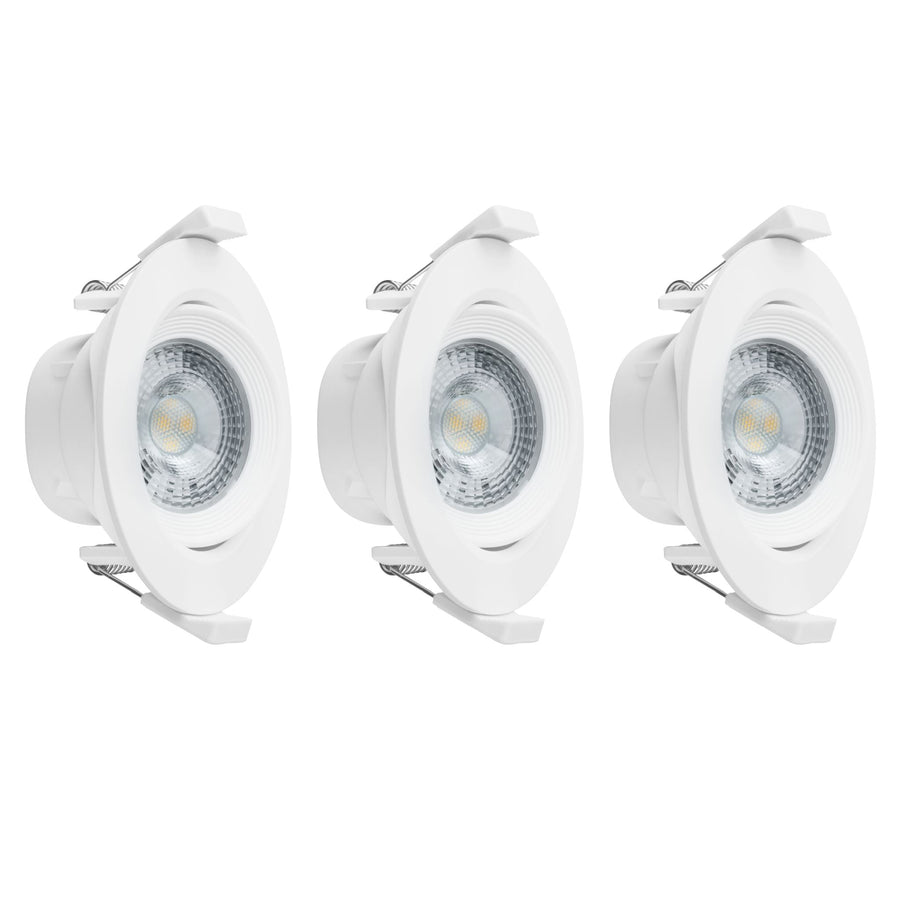 LED's Light 3-pack DimPro LED Inbouwspots Wit - Ø 68mm - Kantelbaar - Dimbaar - Warm wit Inbouwspots led.gl