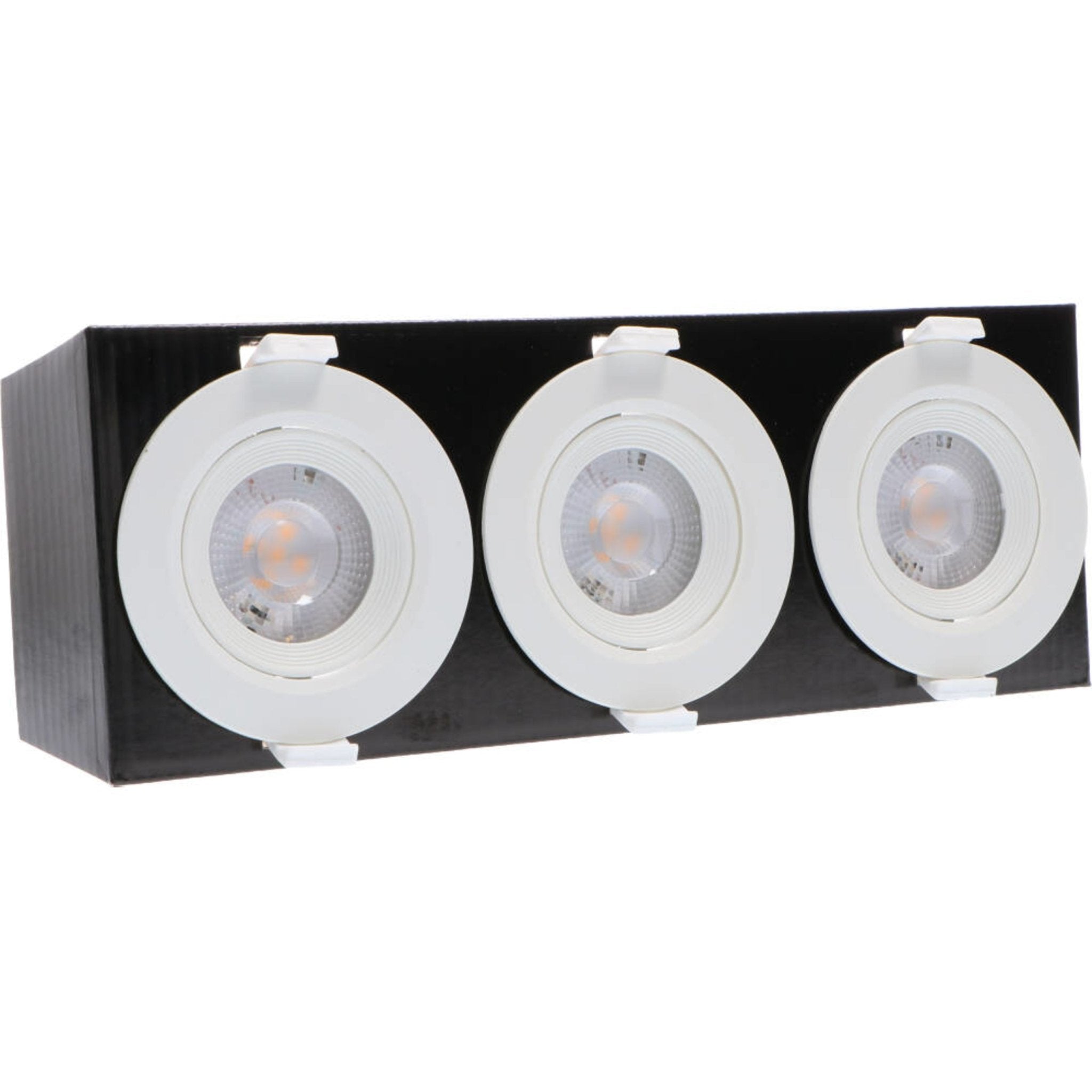 LED's Light 3-pack DimPro LED Inbouwspots Wit - Ø 68mm - Kantelbaar - Dimbaar - Warm wit Inbouwspots led.gl
