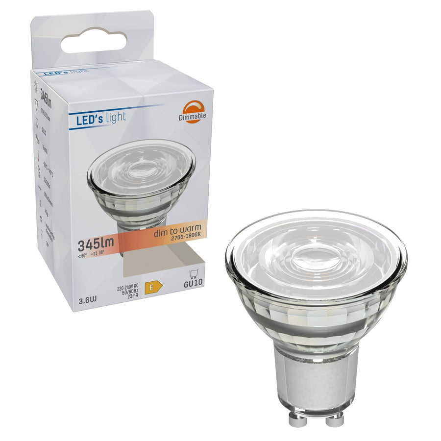 Dimbare GU10 LED Spot - Dimbaar naar extra warm wit licht - 345 lm Dimbare spotjes led.gl