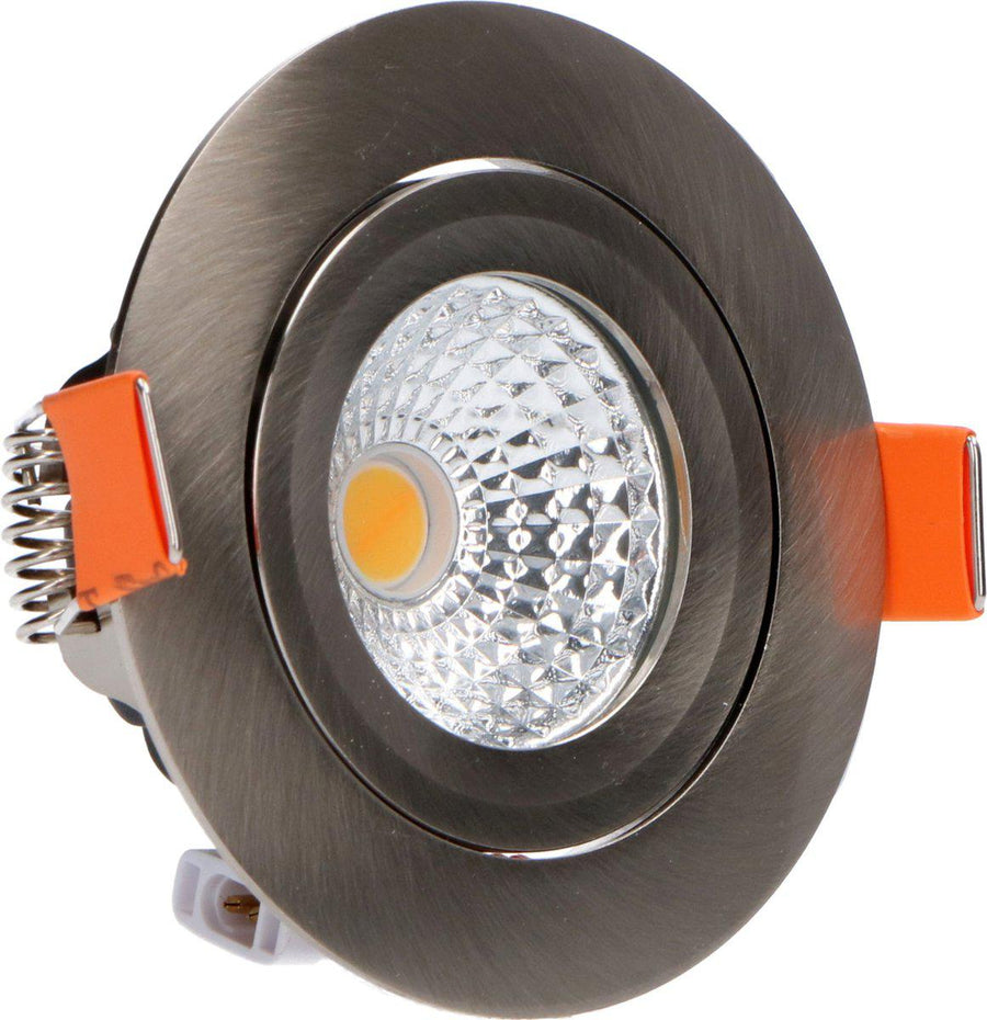 3 PACK - LED's Light Pro LED Inbouwspot Nikkel - DimToWarm - Ø 68mm - Kantelbaar - Warm wit licht - CRI95 Inbouwspots led.gl