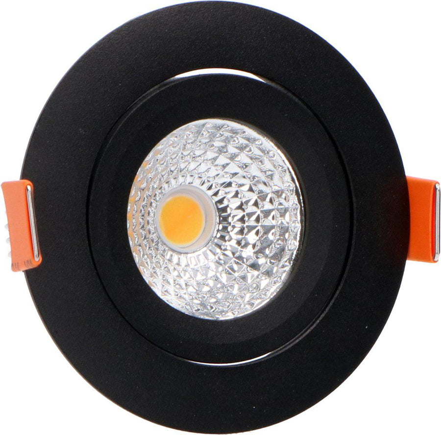 6 PACK - LED's Light Pro LED Inbouwspot Zwart - DimToWarm - Ø 68mm - Kantelbaar - Warm wit licht - CRI95- Dimbaar Inbouwspots led.gl