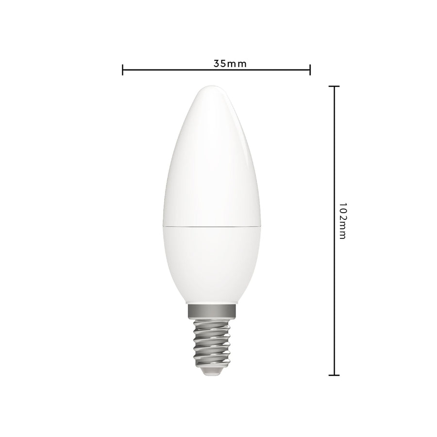 Dimbare E14 LED kaarsLamp - Dimbaar naar extra warm wit - 1 lamp Dimbare lampen led.gl