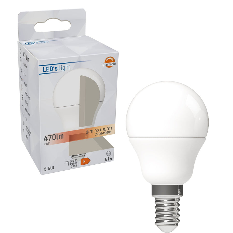 Dimbare LED Lamp E14 - Dimbaar naar extra warm wit - 1 lamp Dimbare lampen led.gl