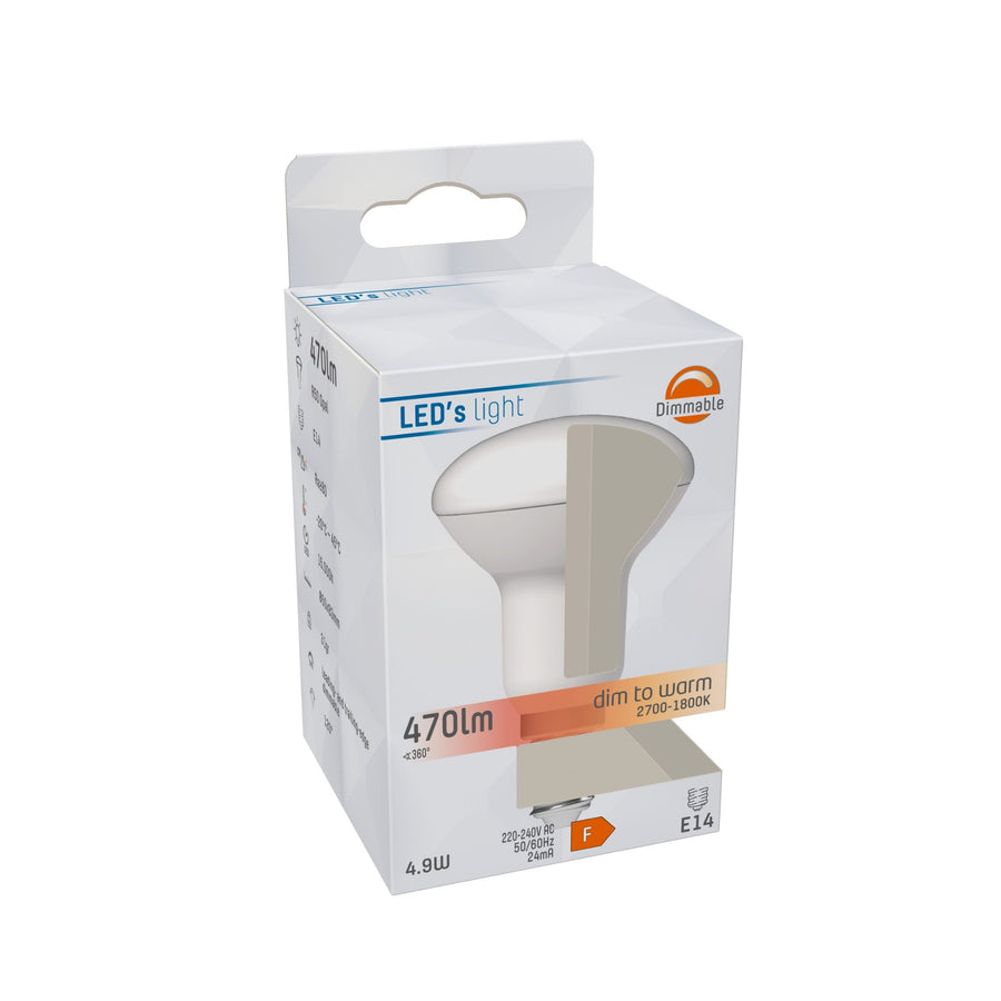 Dimbare E14 LED Lamp E14 - R50 - Dimbaar warm wit licht - 470 lm Dimbare reflectorlampen led.gl