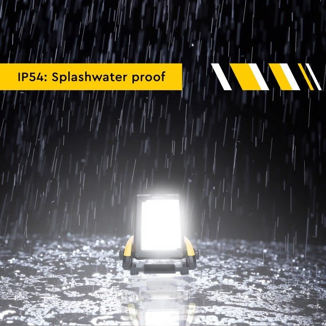 LED's Work 18V Draadloze LED Werklamp 2900 - Werkt op accu van Makita, Bosch, Dewalt, Milwaukee, Metabo – IP54 Bouwlampen led.gl
