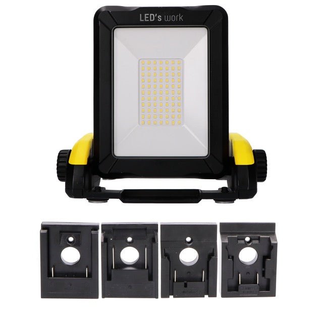 LED's Work 18V Draadloze LED Werklamp 2900 - Werkt op accu van Makita, Bosch, Dewalt, Milwaukee, Metabo – IP54 Bouwlampen led.gl