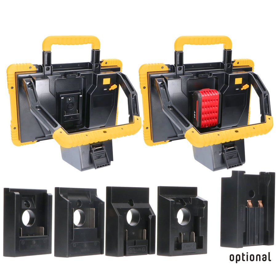 LED's Work Draadloze LED Bouwlamp 5200 - Werkt op accu's van Makita, Bosch, Dewalt, Milwaukee, Metabo – IP54 Bouwlampen led.gl
