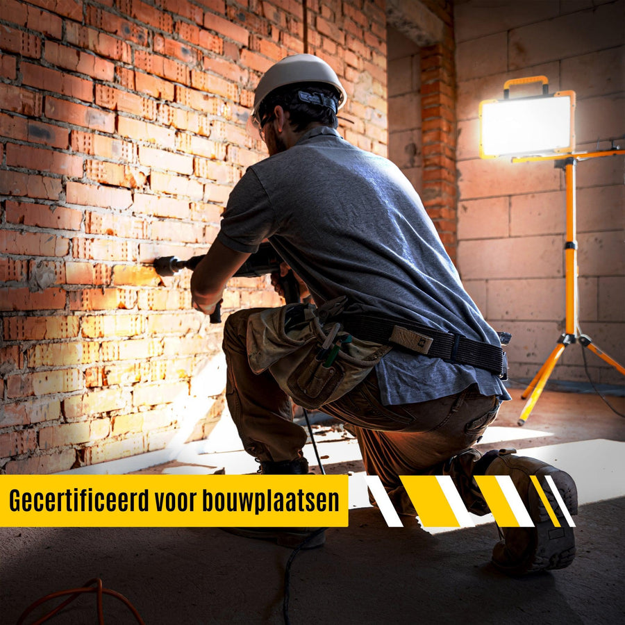 LED's Work Draadloze LED Bouwlamp 5200 - Werkt op accu's van Makita, Bosch, Dewalt, Milwaukee, Metabo – IP54 Bouwlampen led.gl