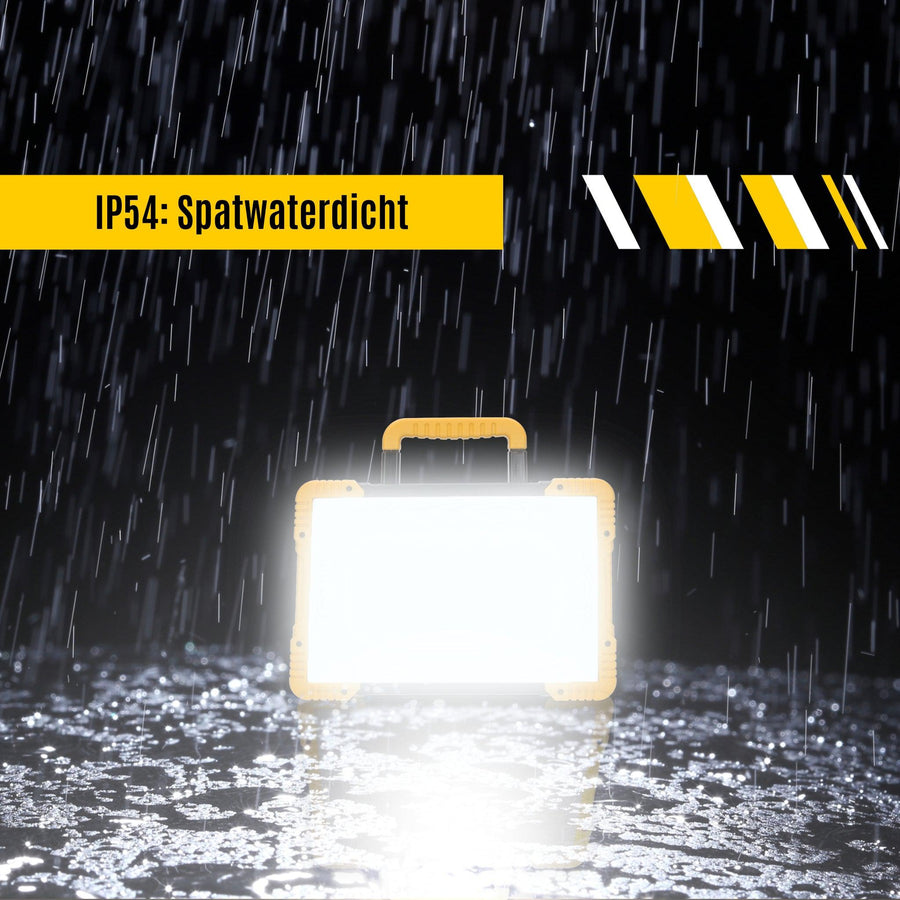 LED's Work Draadloze LED Bouwlamp 5200 - Werkt op accu's van Makita, Bosch, Dewalt, Milwaukee, Metabo – IP54 Bouwlampen led.gl