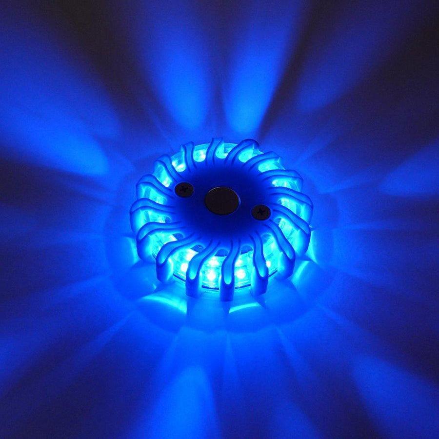 Draadloze LED Zwaailamp Blauw op batterijen - 9 standen - Magnetisch & Waterdicht Noodverlichting led.gl