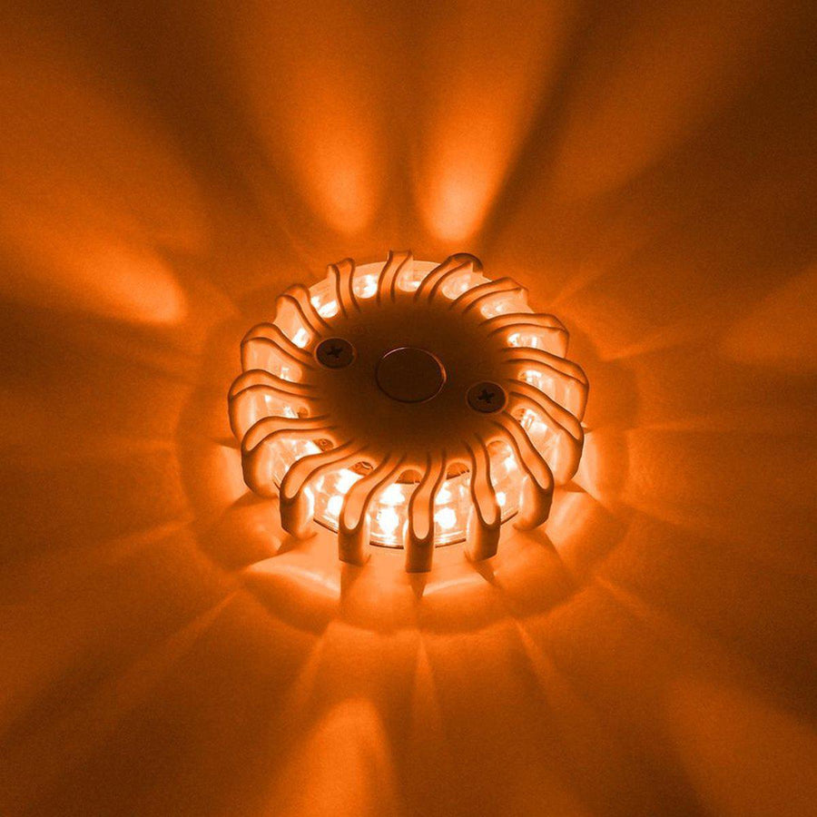 LED's Light Draadloze LED Zwaailamp op Batterijen - 9 standen - Magnetisch & Waterdicht - Oranje Noodverlichting led.gl
