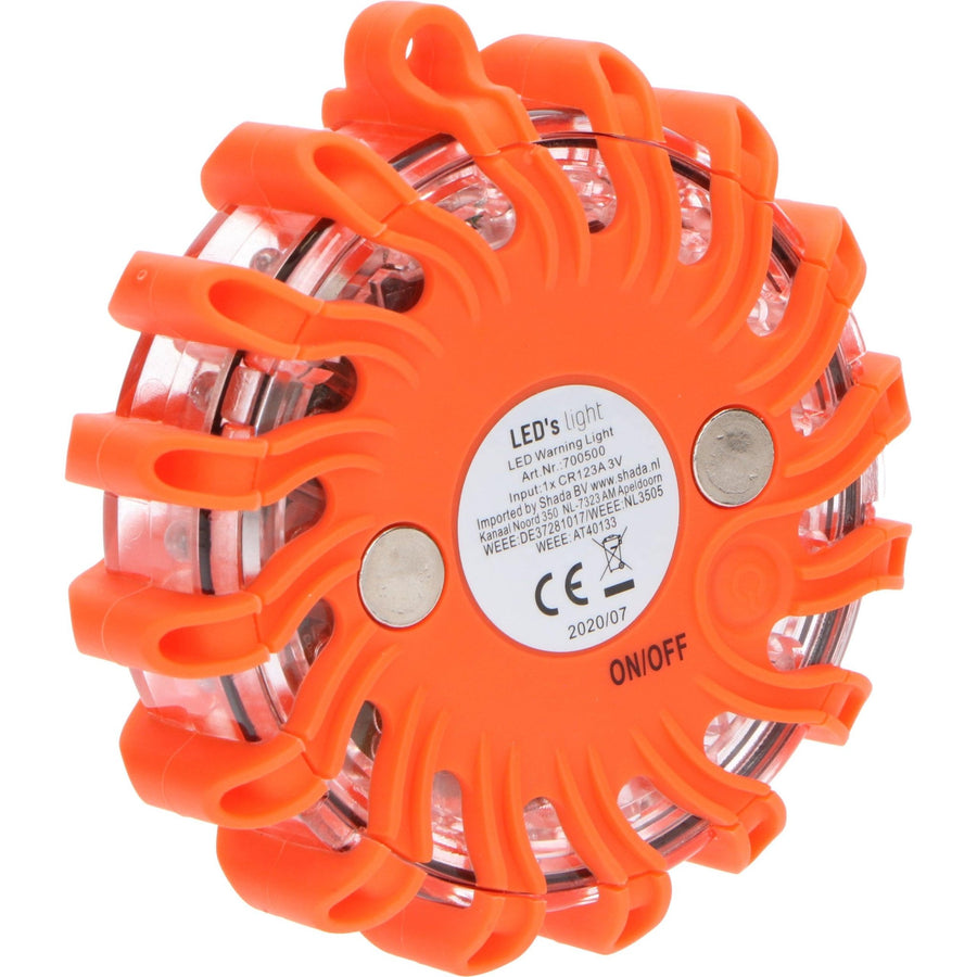 LED's Light Draadloze LED Zwaailamp op Batterijen - 9 standen - Magnetisch & Waterdicht - Rood Noodverlichting led.gl