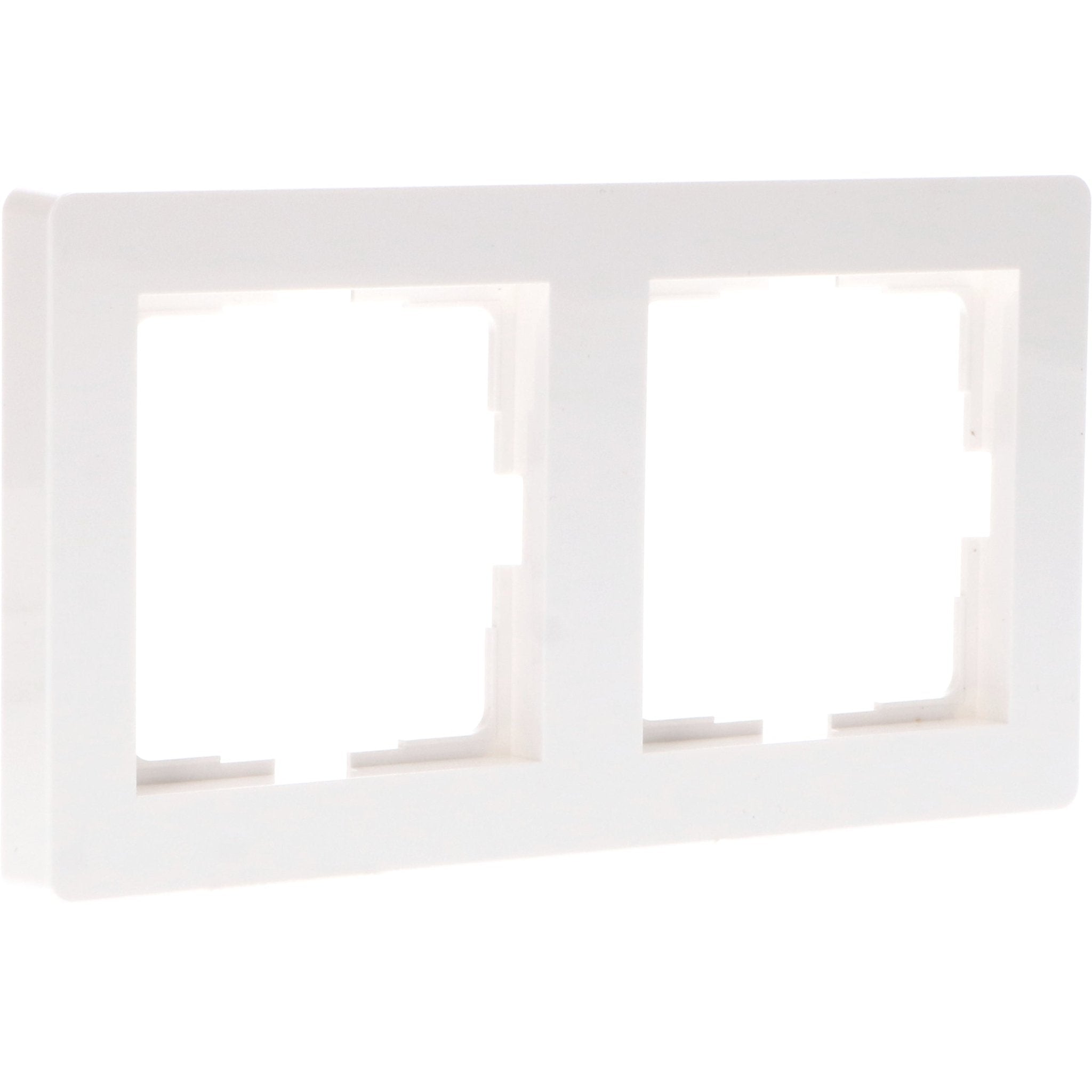 Dubbelframe voor wandcontactdoos - Universeel - 55 x 55 mm - Wit Stekkers led.gl