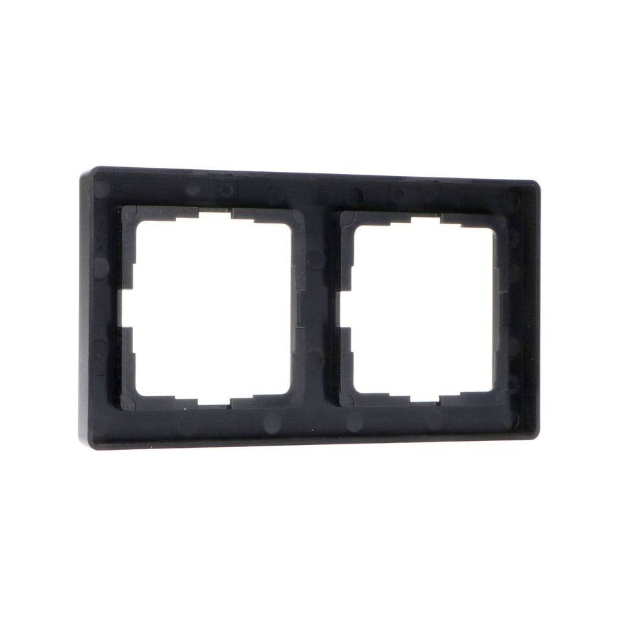 Dubbelframe voor wandcontactdoos - Universeel - 55 x 55 mm - Zwart Stekkers led.gl