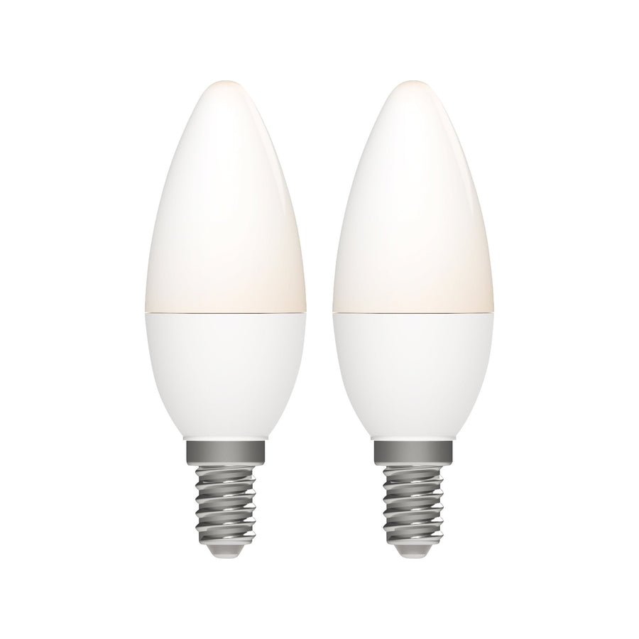 Duopack LongLife LED Kaarslampen E14 - Warm wit licht - 5W vervangt 40W Lichtbronnen led.gl