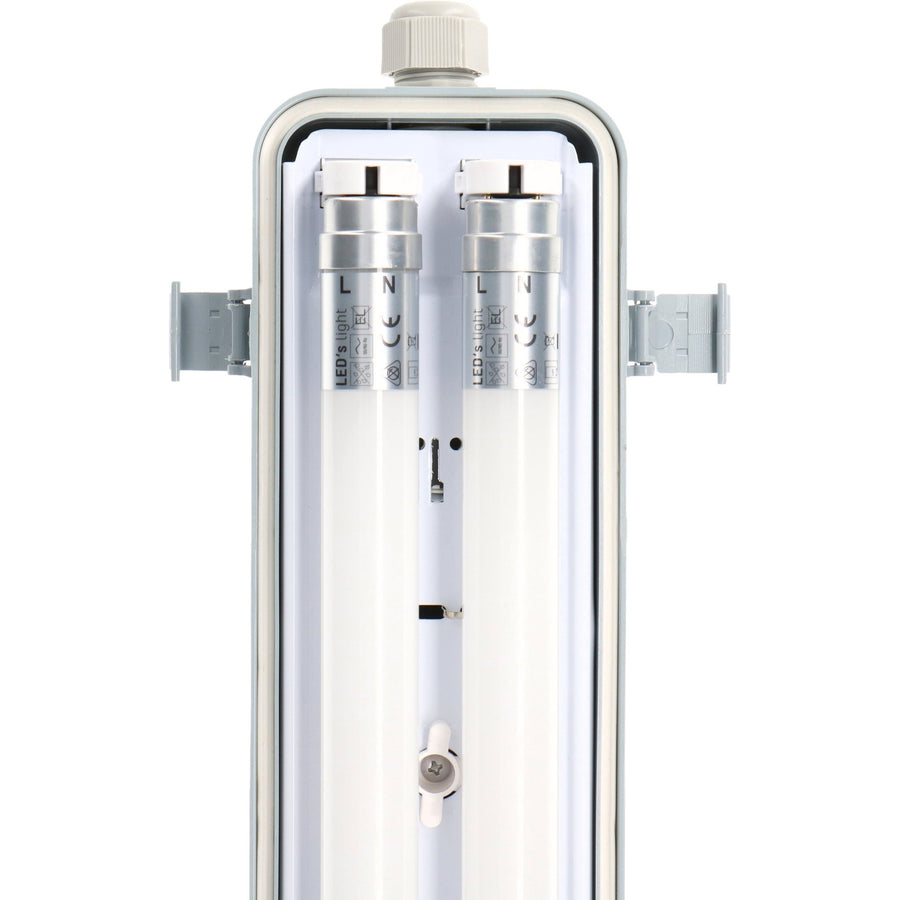 LED's Light Dubbele LED TL lamp 60 cm - compleet met LED buizen - Binnen en buiten - 2200 lm - 2x6W - 4000K - 185lm/w - Energielabel B TL verlichting led.gl