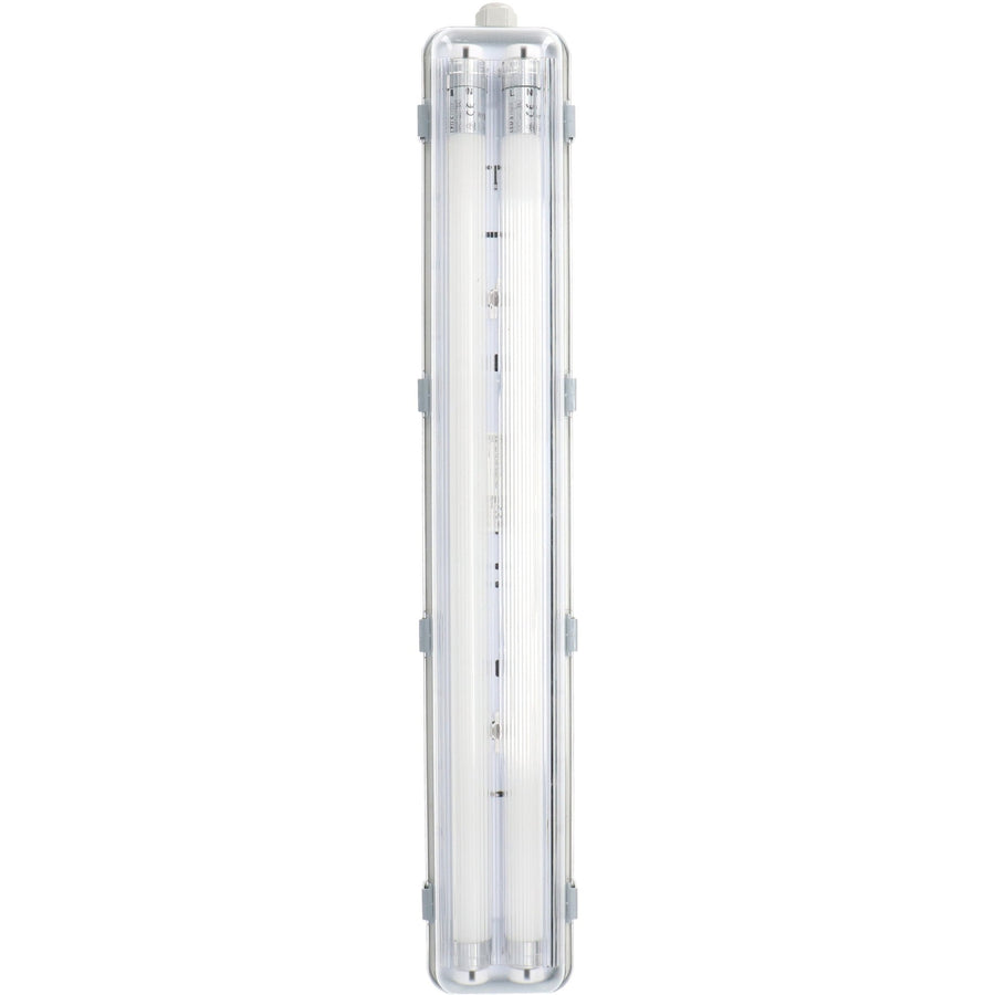 LED's Light Dubbele LED TL lamp 60 cm - compleet met LED buizen - Binnen en buiten - 2200 lm - 2x6W - 4000K - 185lm/w - Energielabel B TL verlichting led.gl