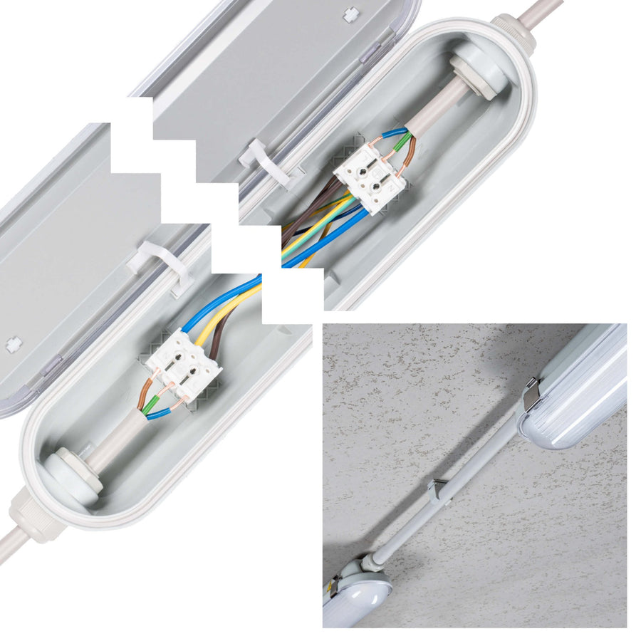 LED's Light Pro Philips Koppelbare TL armatuur 150 cm - 40W - Energielabel B - Dimbaar licht - 7200 lm - 180Lm/W - IP65 - 4000K - IK08 TL verlichting led.gl