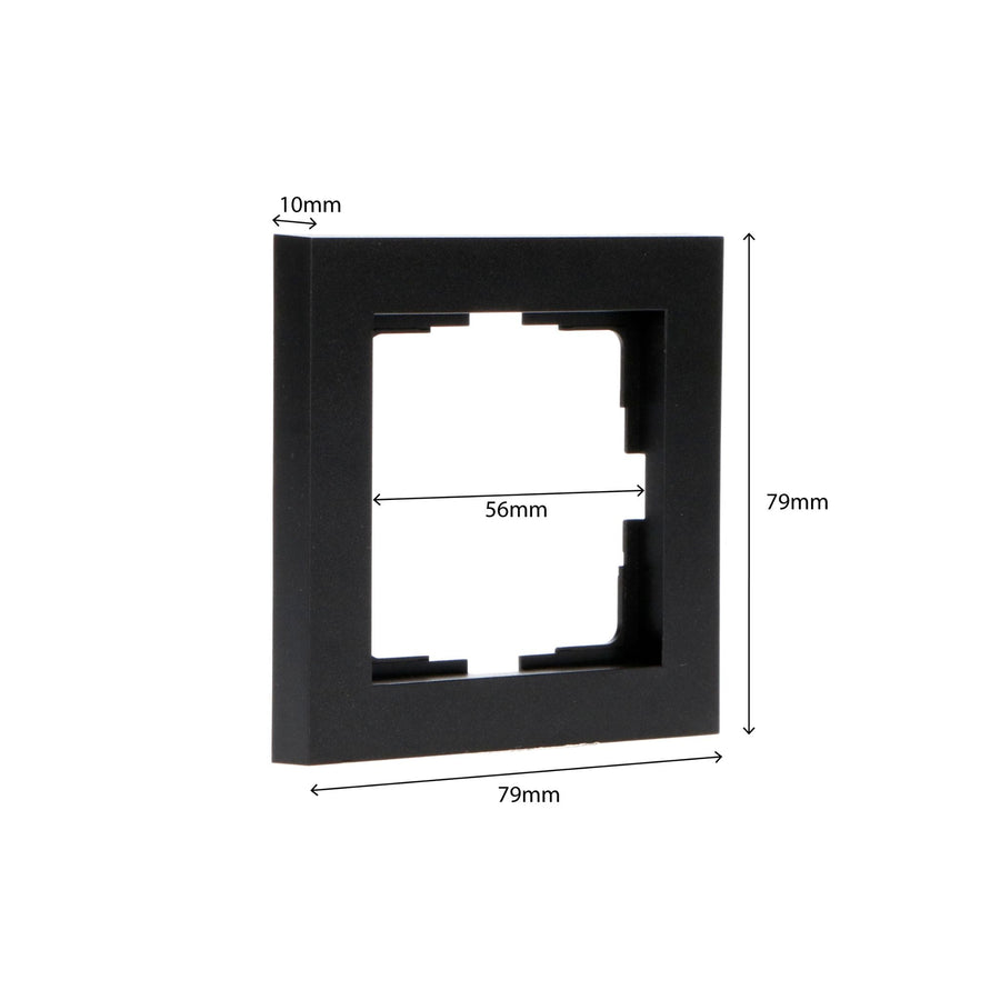 Enkel frame zwart voor wandcontactdoos - 55 x 55 mm Stekkers led.gl