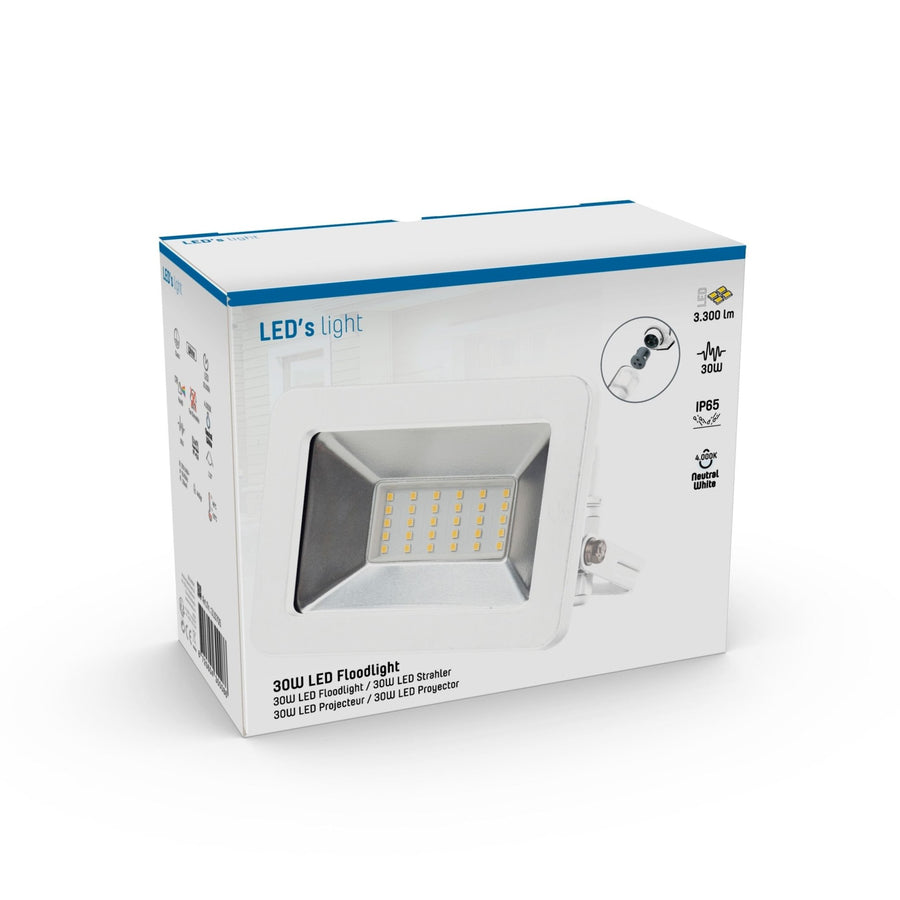 LED's Light Floodlight 3300 - Waterdicht IP65 - 30W - Wit Schijnwerpers led.gl