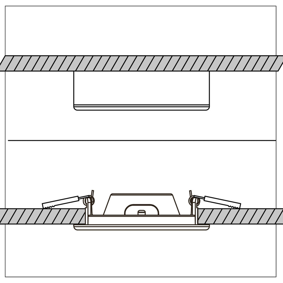 LED's Light LED Inbouwspot opbouwspot vierkant 15 cm - CCT - Dimbaar - Inbouw en opbouw - 1200 lm - Zaagmaat 147×147mm – Wit Plafondlampen led.gl