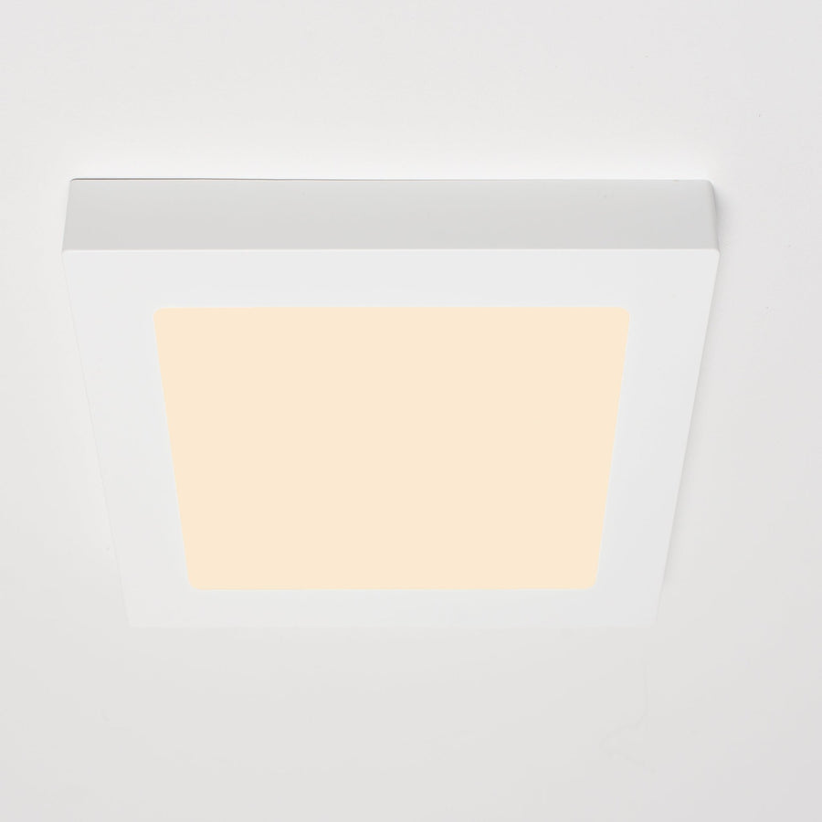 LED's Light Inbouw/Opbouw LED Plafondlamp CCT Ø 20 cm vierkant - Dimbaar - warm en koud wit - Zaagmaat 200×200mm – Wit Plafondlampen led.gl