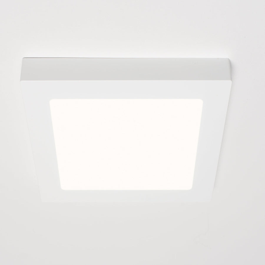 LED's Light Inbouw/Opbouw LED Plafondlamp CCT Ø 20 cm vierkant - Dimbaar - warm en koud wit - Zaagmaat 200×200mm – Wit Plafondlampen led.gl