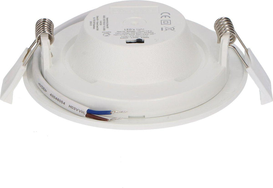 LED's Light LED Inbouwspot 6W 500lm CCT 3000K/4000K/6000K – Zaagmaat Ø 100mm – Wit – Dimbaar Spotjes led.gl