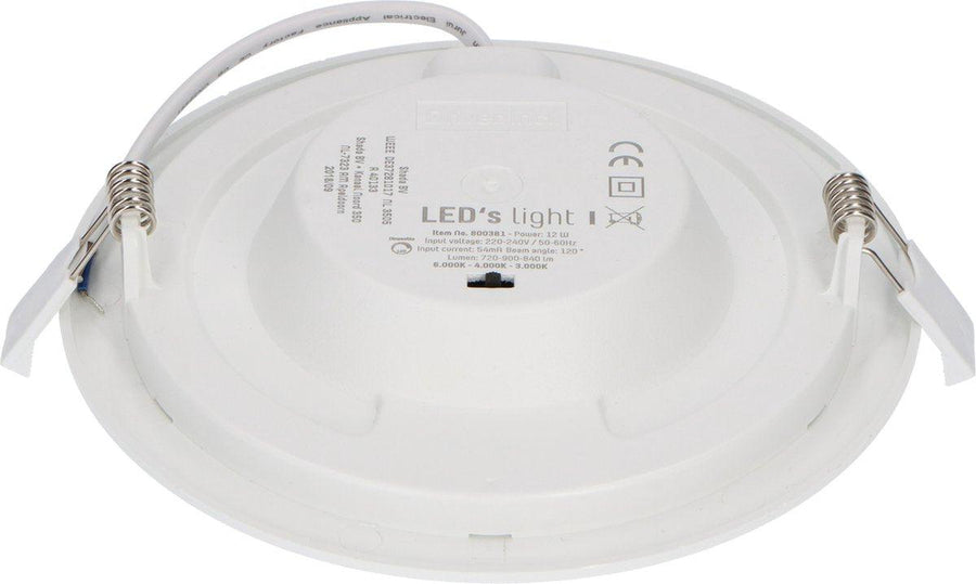 LED's Light Inbouw/Opbouw LED Plafondspot CCT Ø 15 cm - Dimbaar - warm en koud wit - Zaagmaat Ø 150mm – Wit Spotjes led.gl