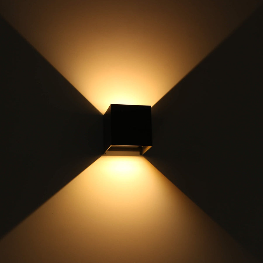 3 pack - LED's Light Kubus LED Wandlamp voor buiten - 2 lichts - IP65 Waterdicht - Warm wit licht - Antraciet Wandlampen led.gl