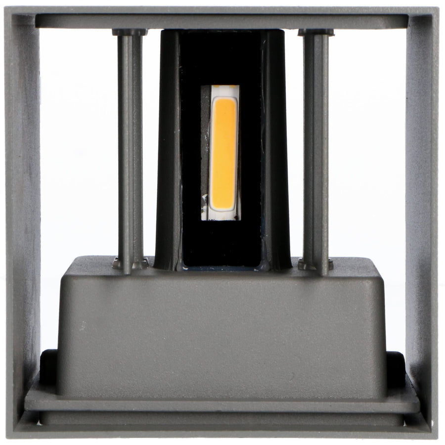 3 pack - LED's Light Kubus LED Wandlamp voor buiten - 2 lichts - IP65 Waterdicht - Warm wit licht - Antraciet Wandlampen led.gl