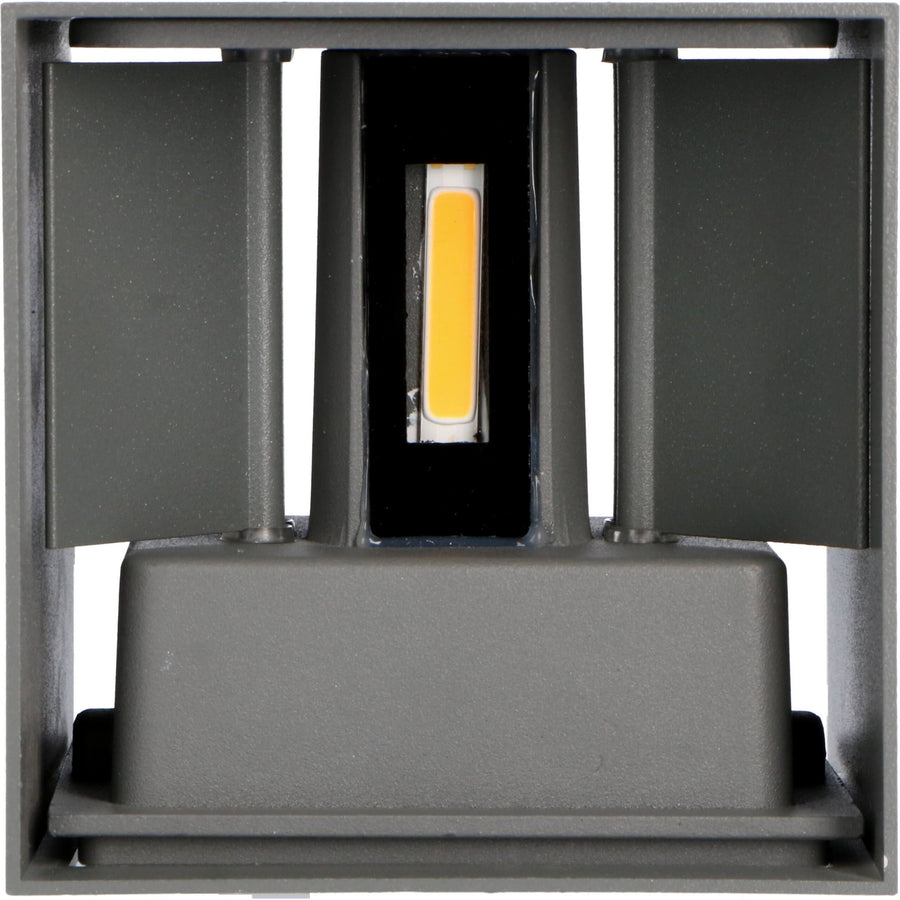 3 pack - LED's Light Kubus LED Wandlamp voor buiten - 2 lichts - IP65 Waterdicht - Warm wit licht - Antraciet Wandlampen led.gl