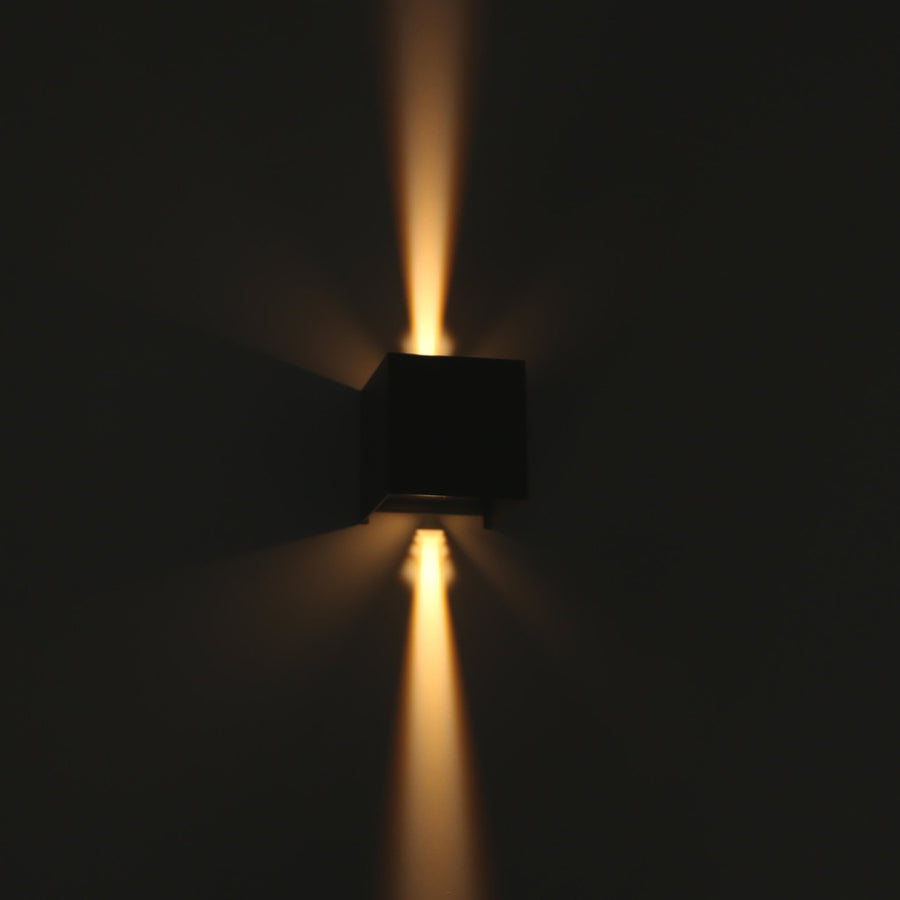 3 pack - LED's Light Kubus LED Wandlamp voor buiten - 2 lichts - IP65 Waterdicht - Warm wit licht - Antraciet Wandlampen led.gl