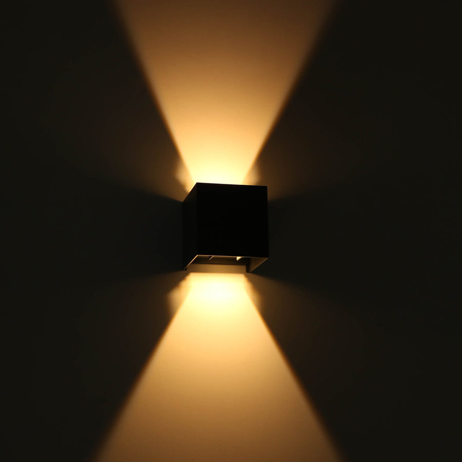 3 pack - LED's Light Kubus LED Wandlamp voor buiten - 2 lichts - IP65 Waterdicht - Warm wit licht - Antraciet Wandlampen led.gl