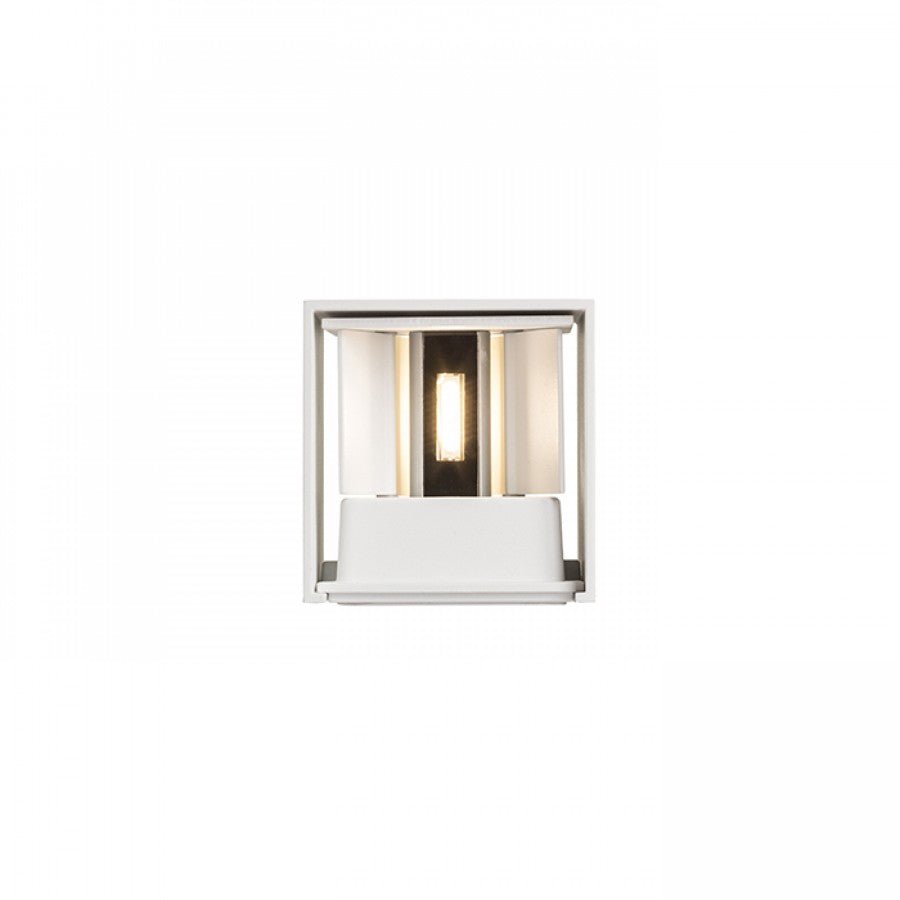 3 pack - LED's Light Kubus LED Wandlamp buiten - 2 lichts - IP65 Waterdicht - Warm wit licht - Wit Wandlampen led.gl