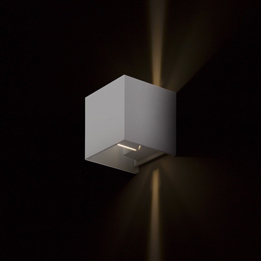 3 pack - LED's Light Kubus LED Wandlamp buiten - 2 lichts - IP65 Waterdicht - Warm wit licht - Wit Wandlampen led.gl