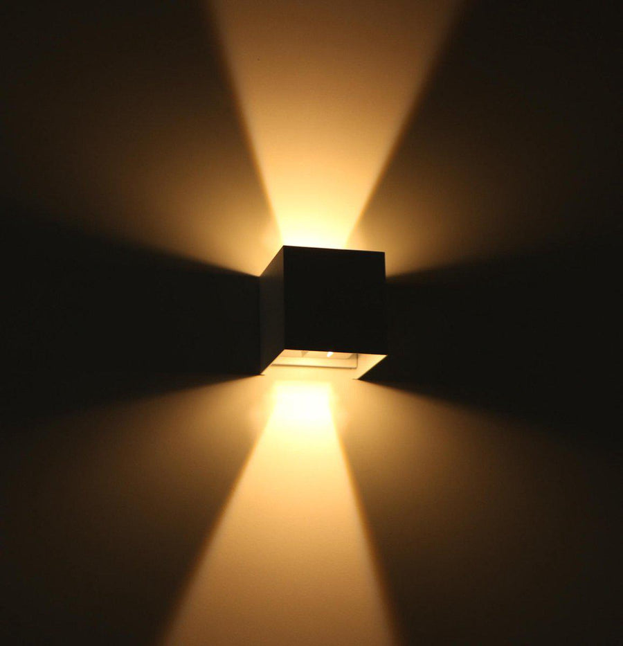 3 pack - LED's Light Kubus LED Wandlamp buiten - 2 lichts - IP65 Waterdicht - Warm wit licht - Wit Wandlampen led.gl