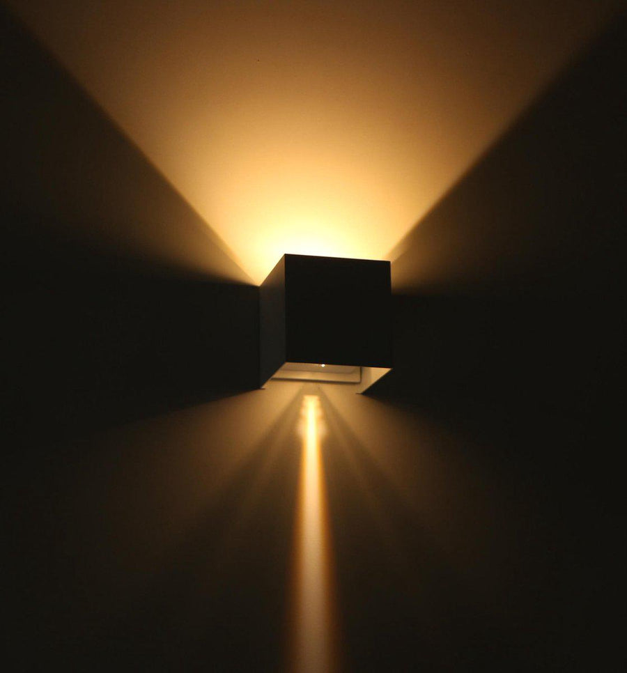 3 pack - LED's Light Kubus LED Wandlamp buiten - 2 lichts - IP65 Waterdicht - Warm wit licht - Wit Wandlampen led.gl