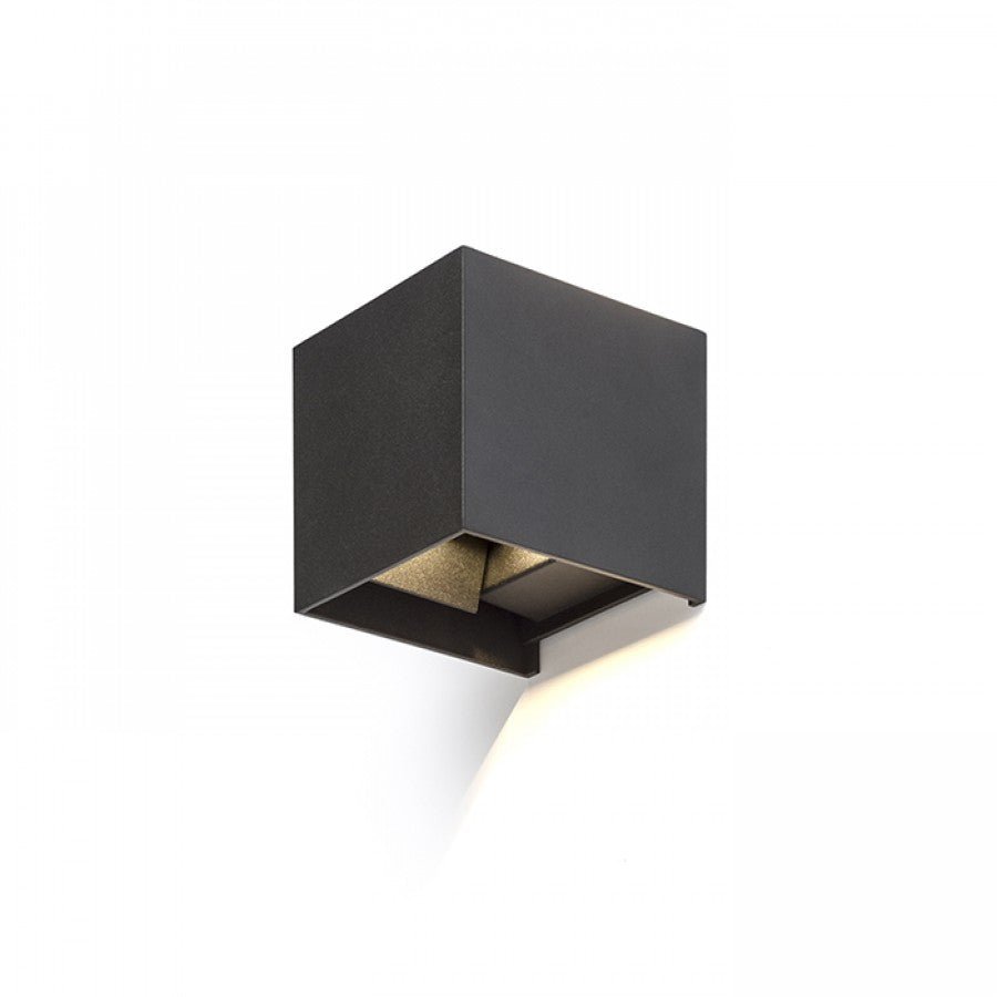 3 pack - LED's Light Kubus LED Wandlamp voor buiten - 2 lichts - IP65 Waterdicht - Warm wit licht - Zwart Wandlampen led.gl