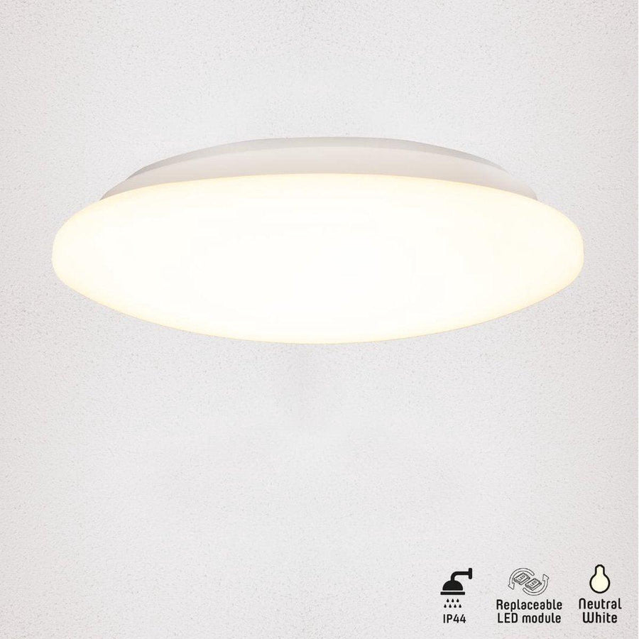 LED's Light Universele Plafondlamp 1600 - Geschikt voor badkamer IP44 - Koel wit (4000K) - 30 cm Plafondlampen led.gl