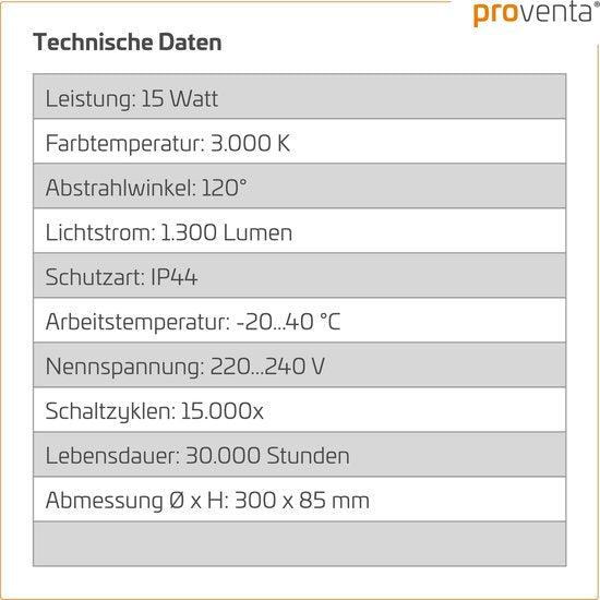 LED's Light Universele Plafondlamp 1500 - Geschikt voor badkamer IP44 - Warm wit (3000K) - 30 cm Plafondlampen led.gl