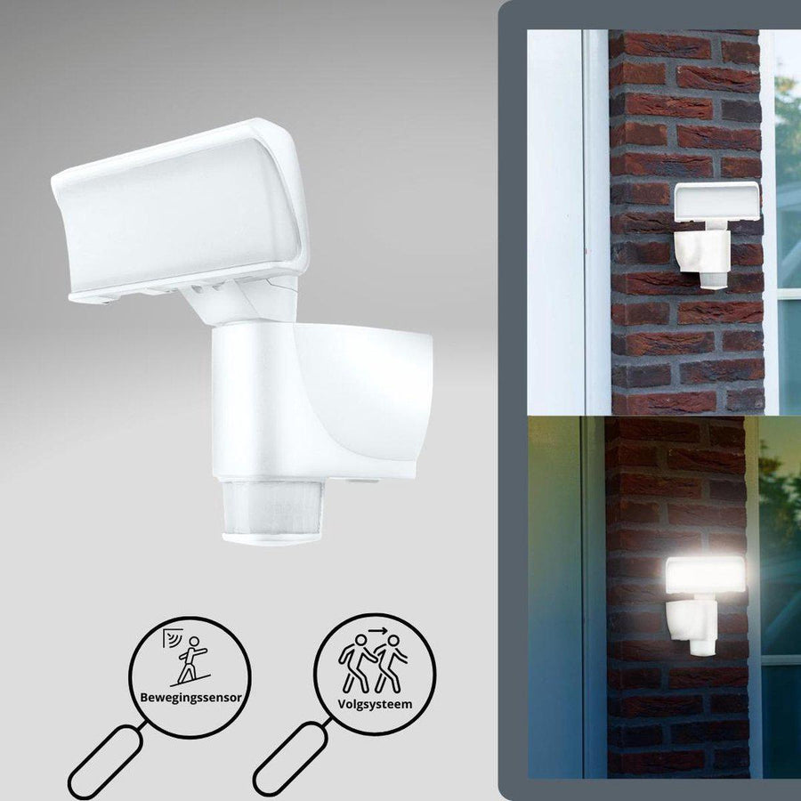 LED Buitenlamp met bewegingssensor - Licht volgt beweging - Kantelbaar - IP44 - Wit Buitenlampen led.gl